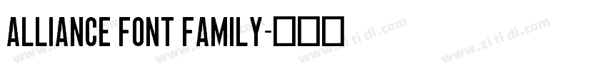 Alliance Font Family字体转换